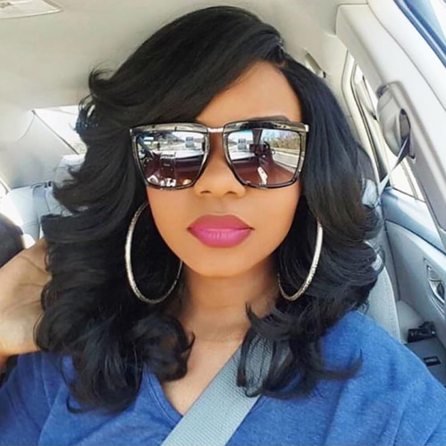 Lady Miranda Loose Wave Lace Part Wig Pure Color Nature Curly Synthetic Heat …