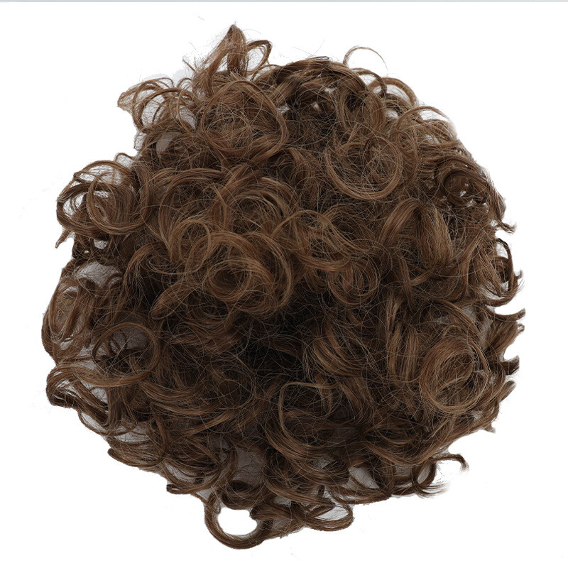 Messy Curly Hair Bun Updo Clip in Hairpiece Chignons Drawstring Hair Extensions
