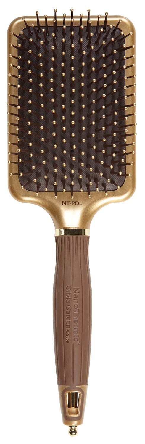Hair Brush Ceramic Ion NanoThermic Paddle Styler Olivia Garden NT PDL