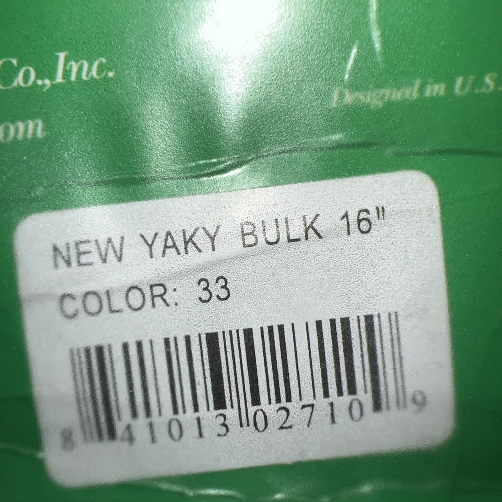 Janet Collection 100% Human Hair New Yaki Bulk 16″ Color 33 Lot Of 2 Packs