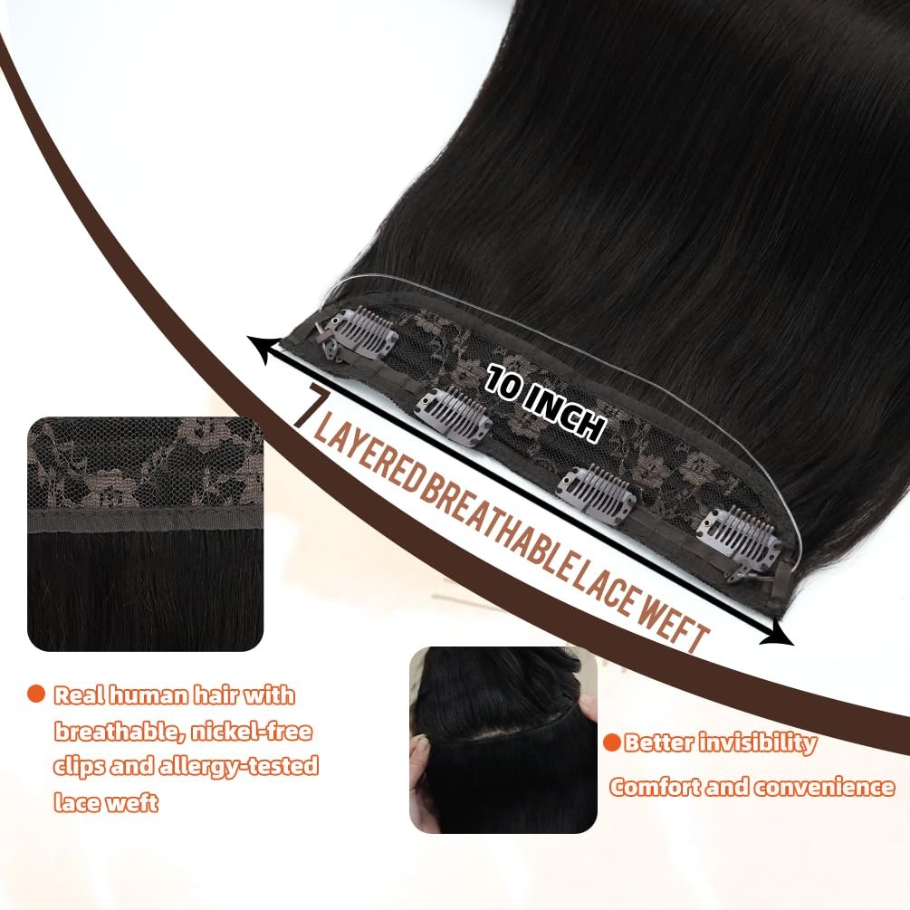 Isweet Invisible Wire Extensions Real – 18 Inch 80G P16/22 Light Blonde