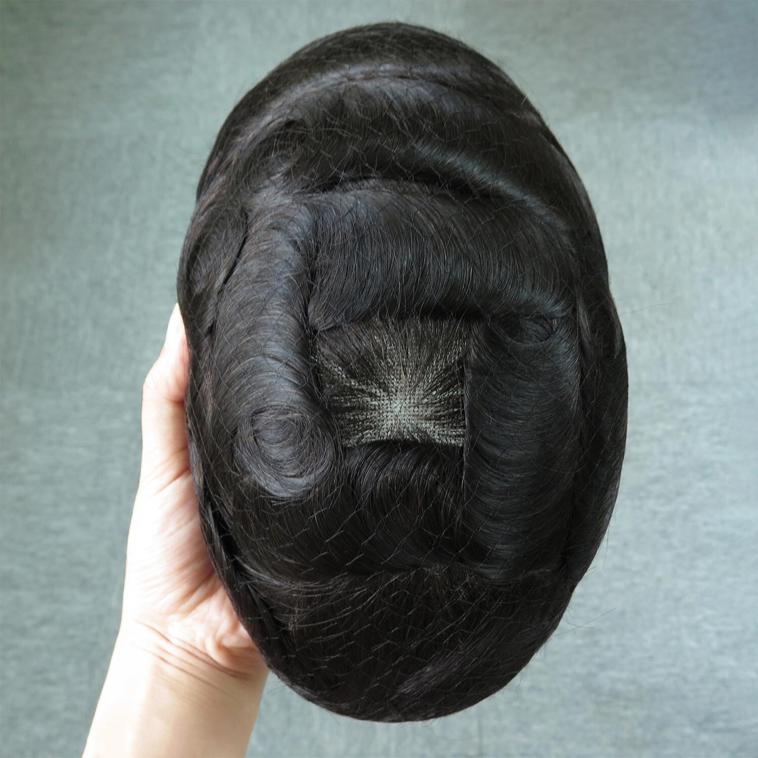 Mens Toupee Hairpiece Full Korea LACE Basement Wig Human Hair Replacement System