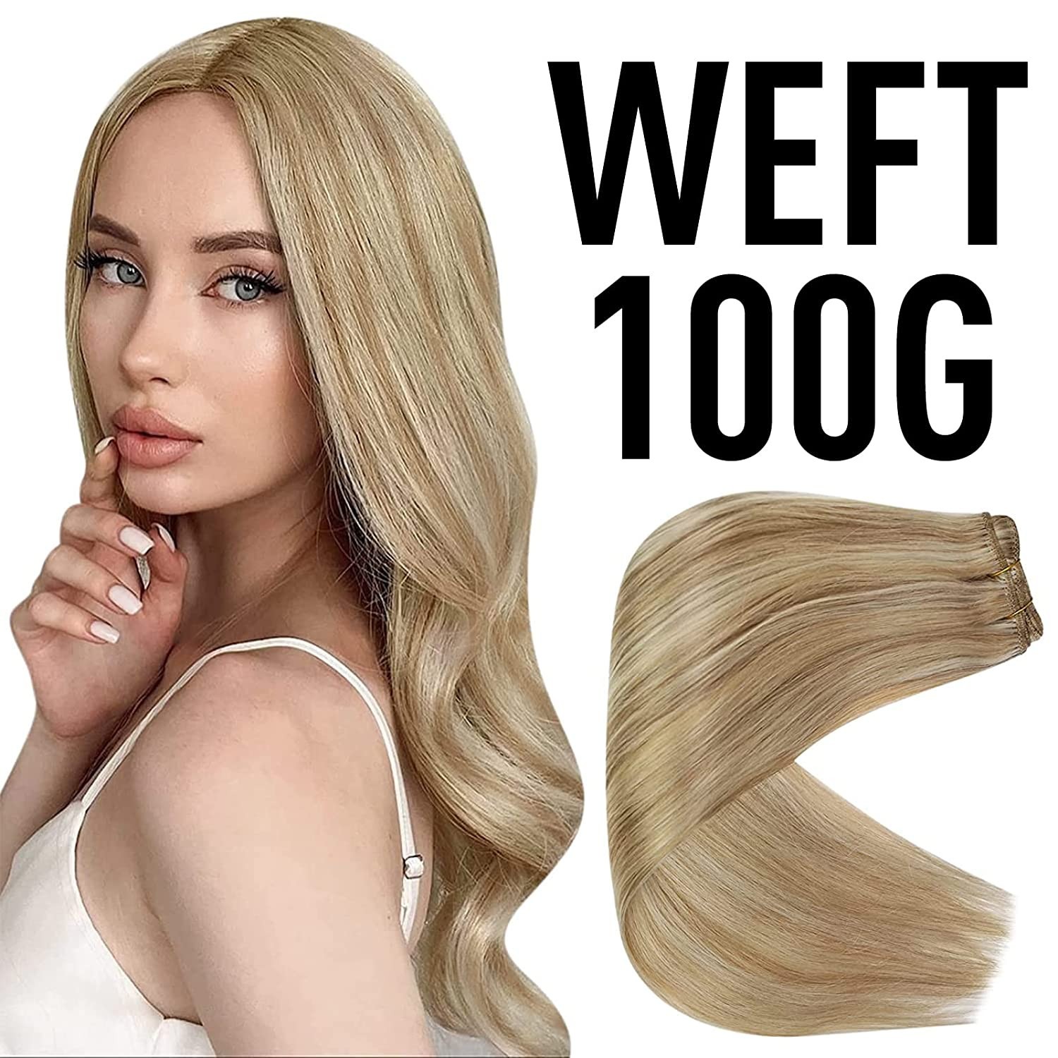 Double Weft Human Hair Extensions Sew in Weft Human Hair Weaves Highlight Colors