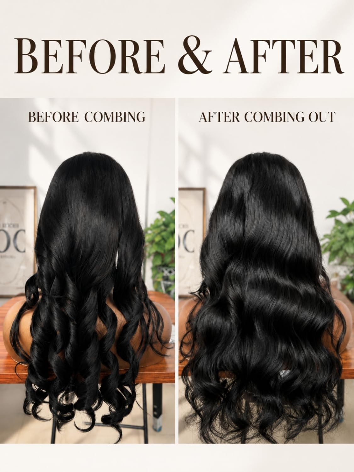 18″ Loose Body Wave Human Hair Wig, 13×4 HD Lace Front, Pre-Plucked, Drawstring