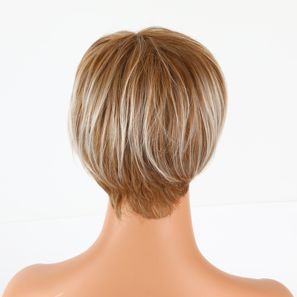 20CM Short Women Short Wigs Synthetic Natural Fake Hair Cosplay Casual