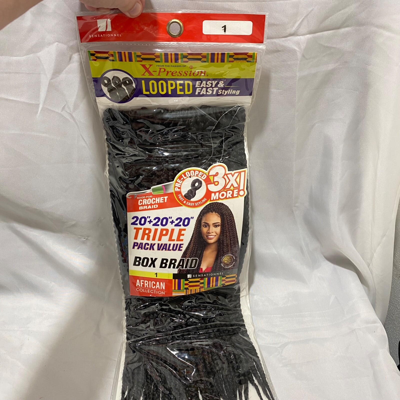 African Collection Pre-Looped Box Braids Sensational from X-Pression