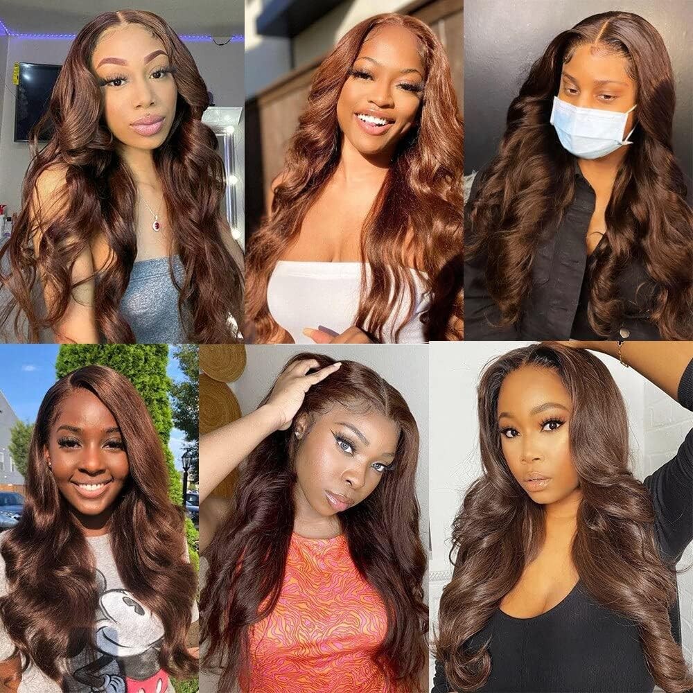 Bamilala Brazilian Chocolate Brown Human Hair Bundles 20 22 24 Inch Body Wave