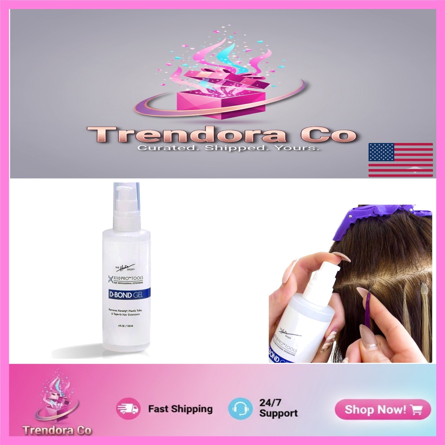 X10 Pro-Tools Alcohol-Based Remover for Quick Hair Extension Dissolve – 4 oz