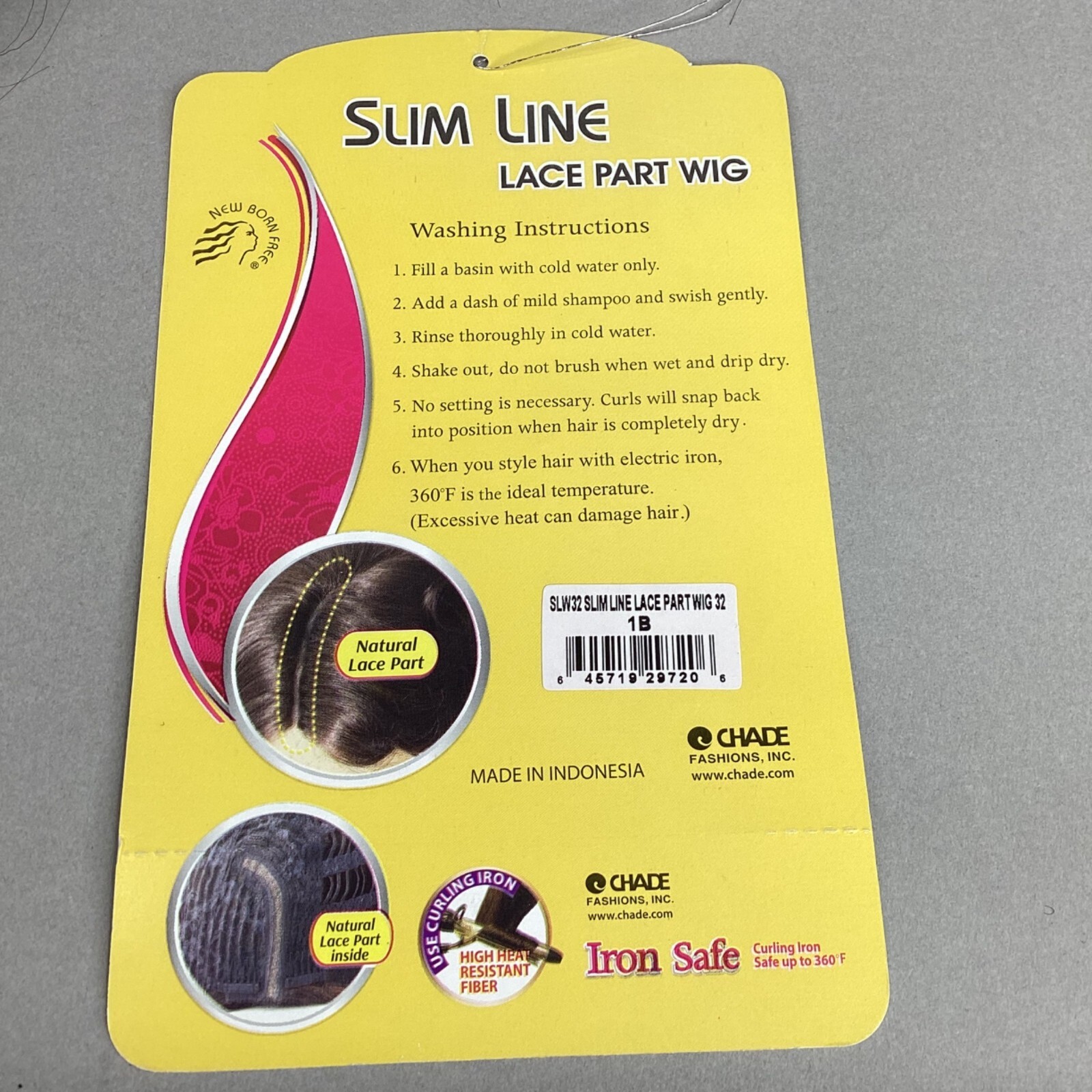 Slim Line SLW32 Wig #1B Off Black Lace Part Heat Safe Synthetic Classic Cap