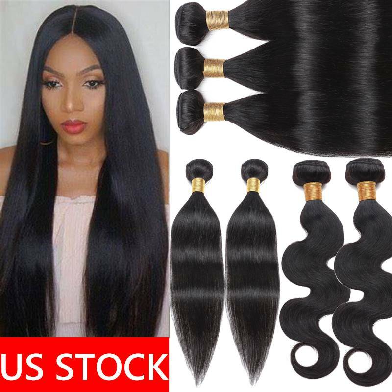 300g Thick 3 Bundles Peruvian Virgin Human Hair Extensions Body Wave Long US L01