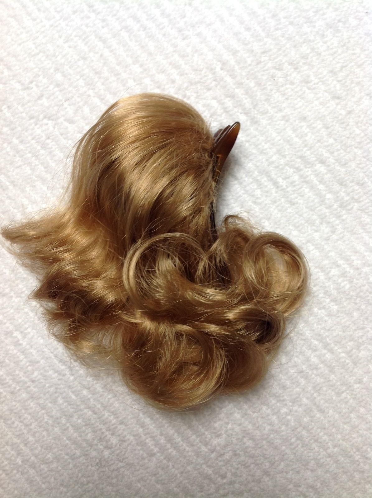 DIAMOND DM48 short curly hairpiece BLACK BROWN BLONDE RED GREY Clothespin Attach