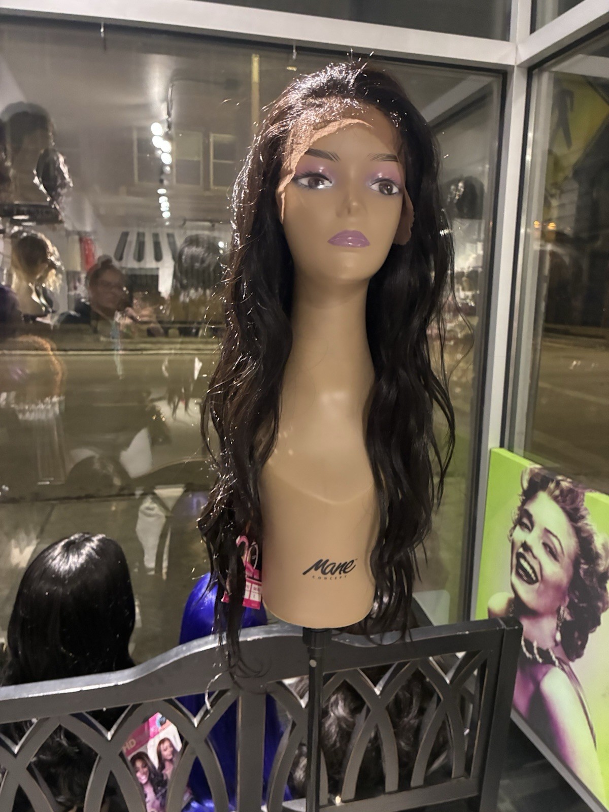 Baby hair Freepart Human Hair Blend Lacefront Wig