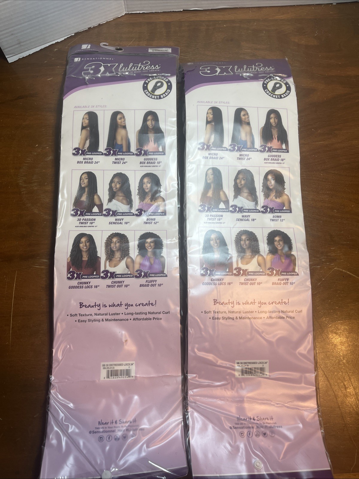 LULUTRESS 3x Pre Looped Crochet Braid 24”