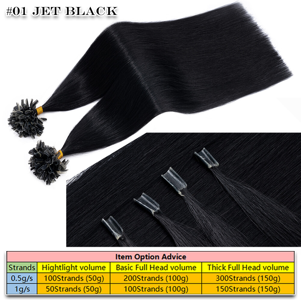 CLEARANCE Nail U Tip Human Hair REAL REMY Thick Pre Bond Keratin Hair Extensions