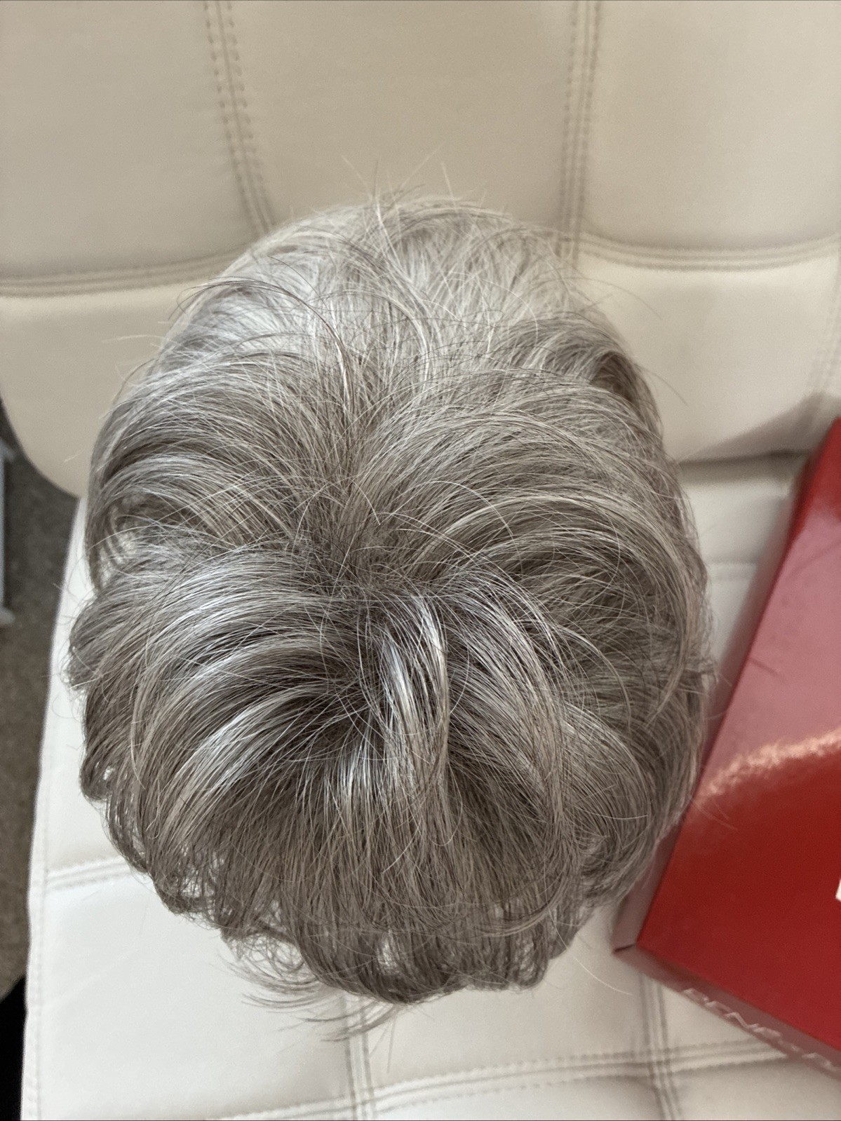 Rene of Paris Wig Silver Stone Short Pixie Cut Grey White Salt Pepper Bob