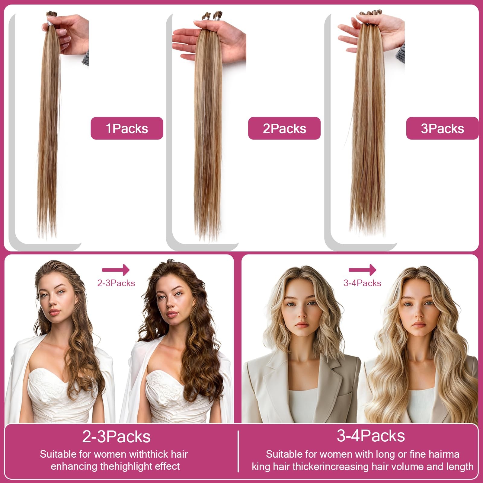 Eliysako Remy-Hair Microlink Hair Extensions Human Hair Micro Bead 20Inch