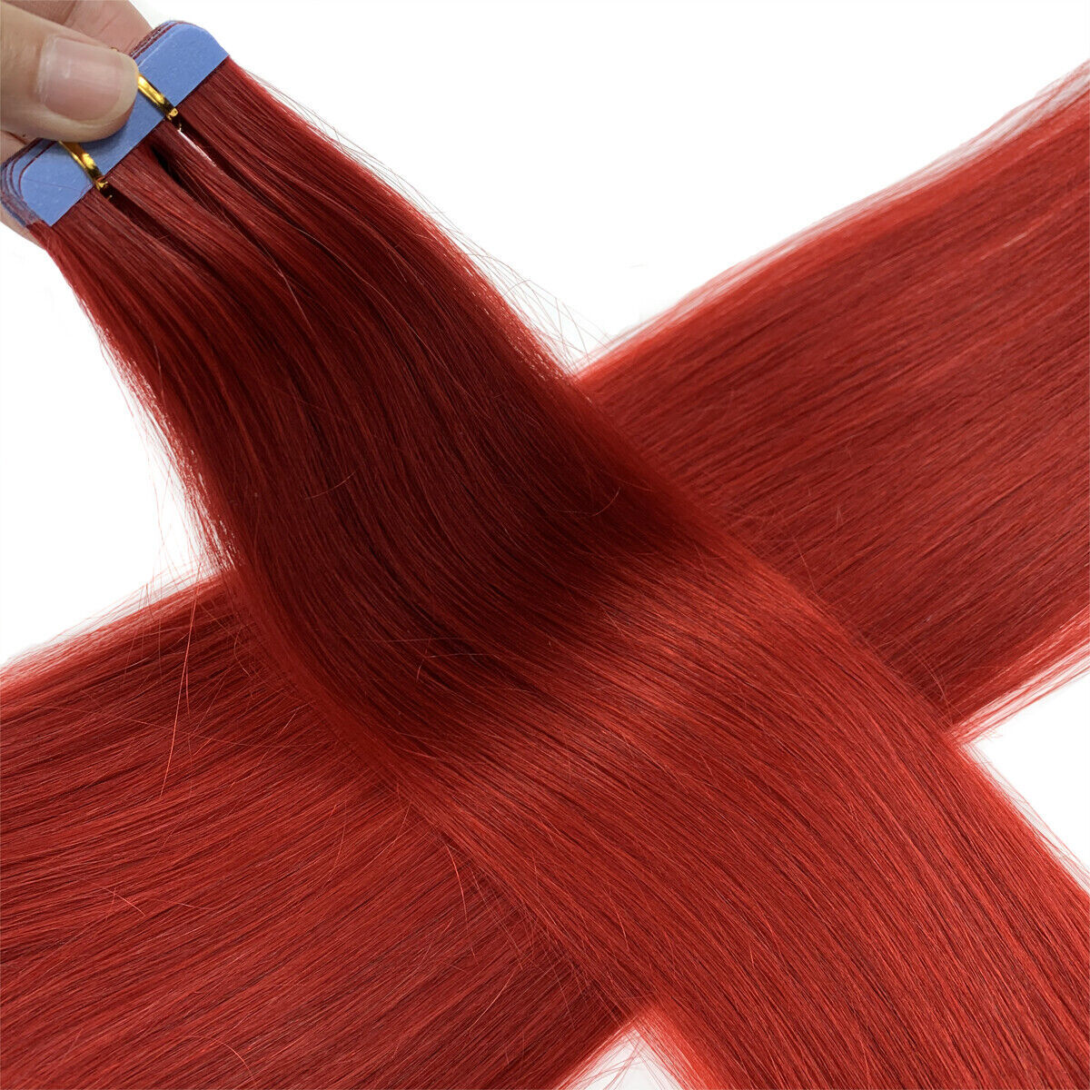 Tape in Hair Extensions Real Human Hair PU Seamless Skin Weft Highlight Ombre US