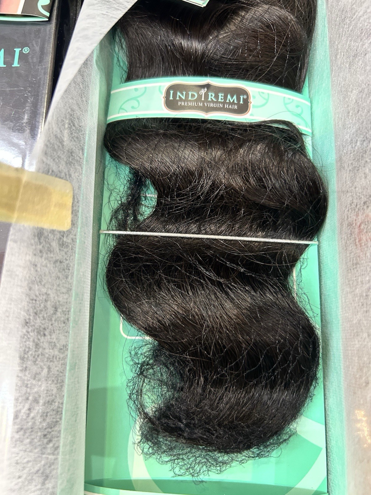 Bobbi Boss indi remi ocean wave Human Hair Extension 14” Inches Color 1B Off Bla