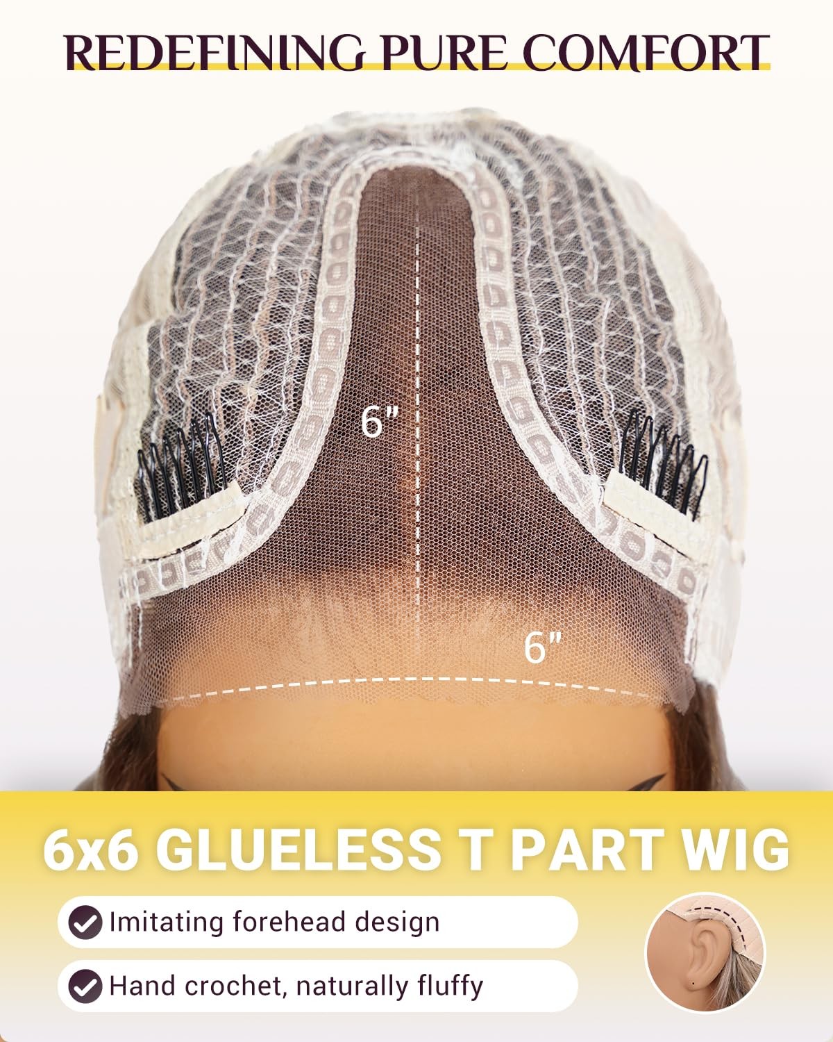 Teslal Ash Blonde Wig Human Hair Blend Wear And Go Glueless Wigs Pre Plucked