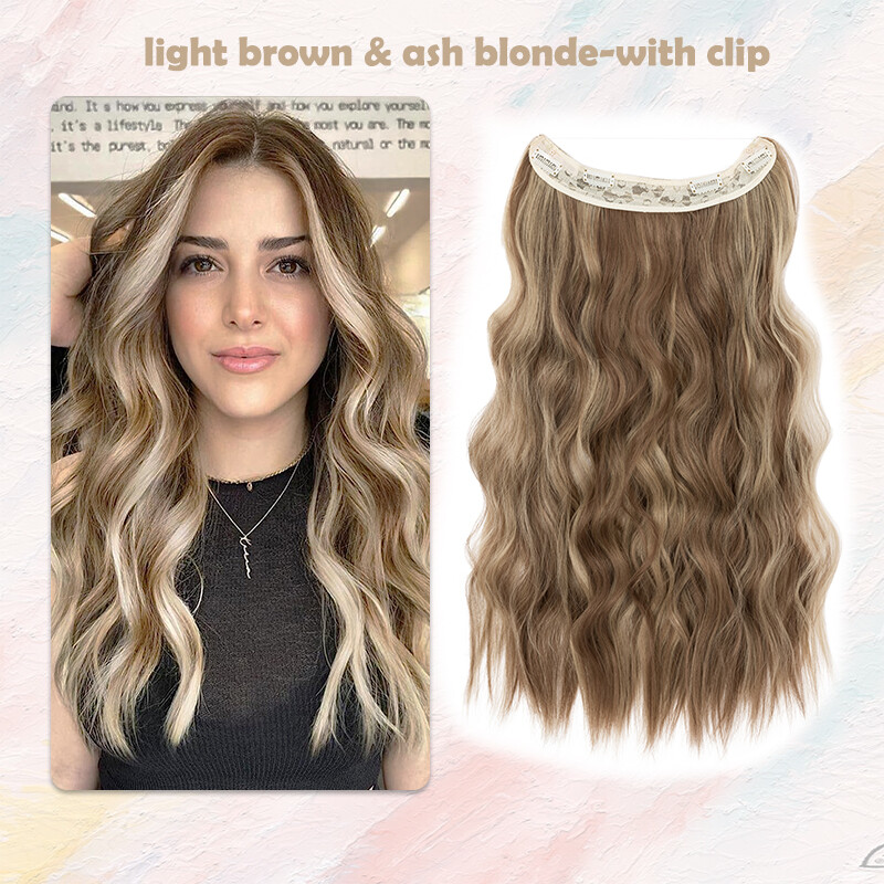 Hidden Invisible Wire In One Piece 100% Real As Human Hair Extensions With Ring