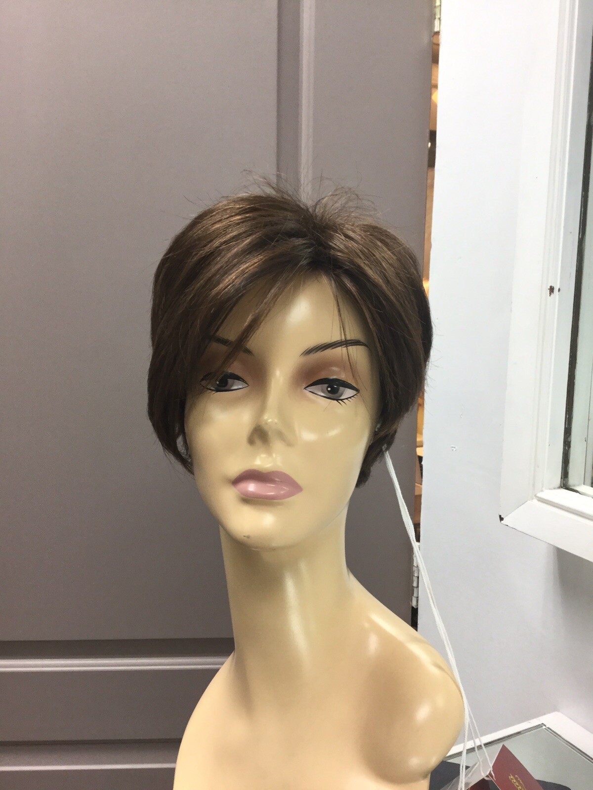 GIA Rene of Paris Short Pixie Synthetic Wig, Toasted Brown, Brown + Auburn HL