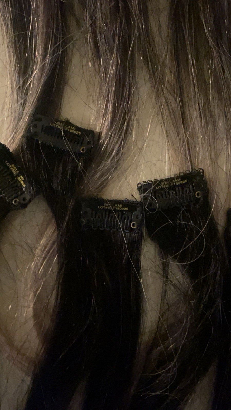 Bellami Clip In Extensions 9 Pieces Ombré B Black/Blond Hair Extensions