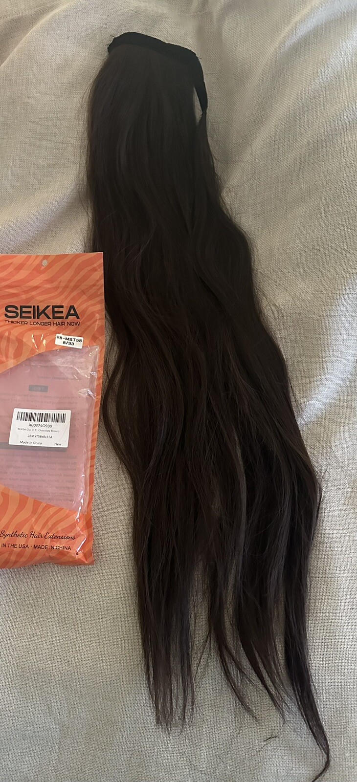 Seikea 35″ Clip In Ponytail Dark Chocolate Brown