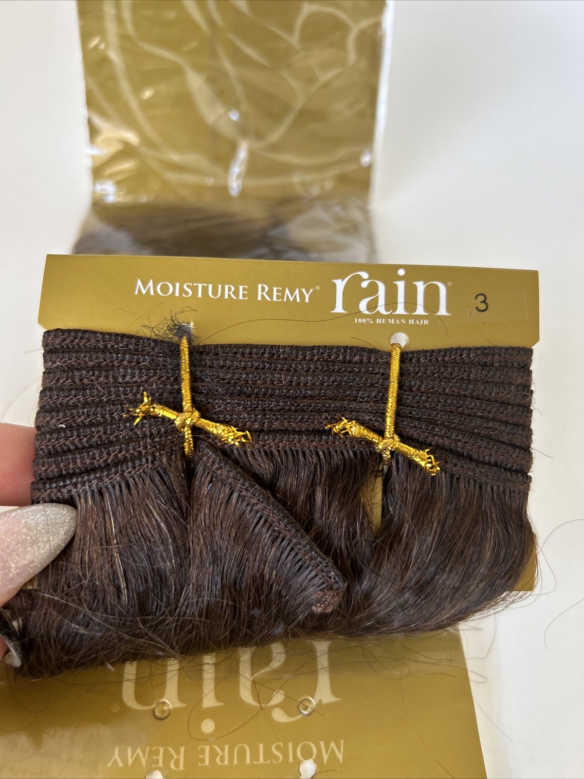 Extensions 100% Human Hair, Wavy, Brown Moisture Remy Rain