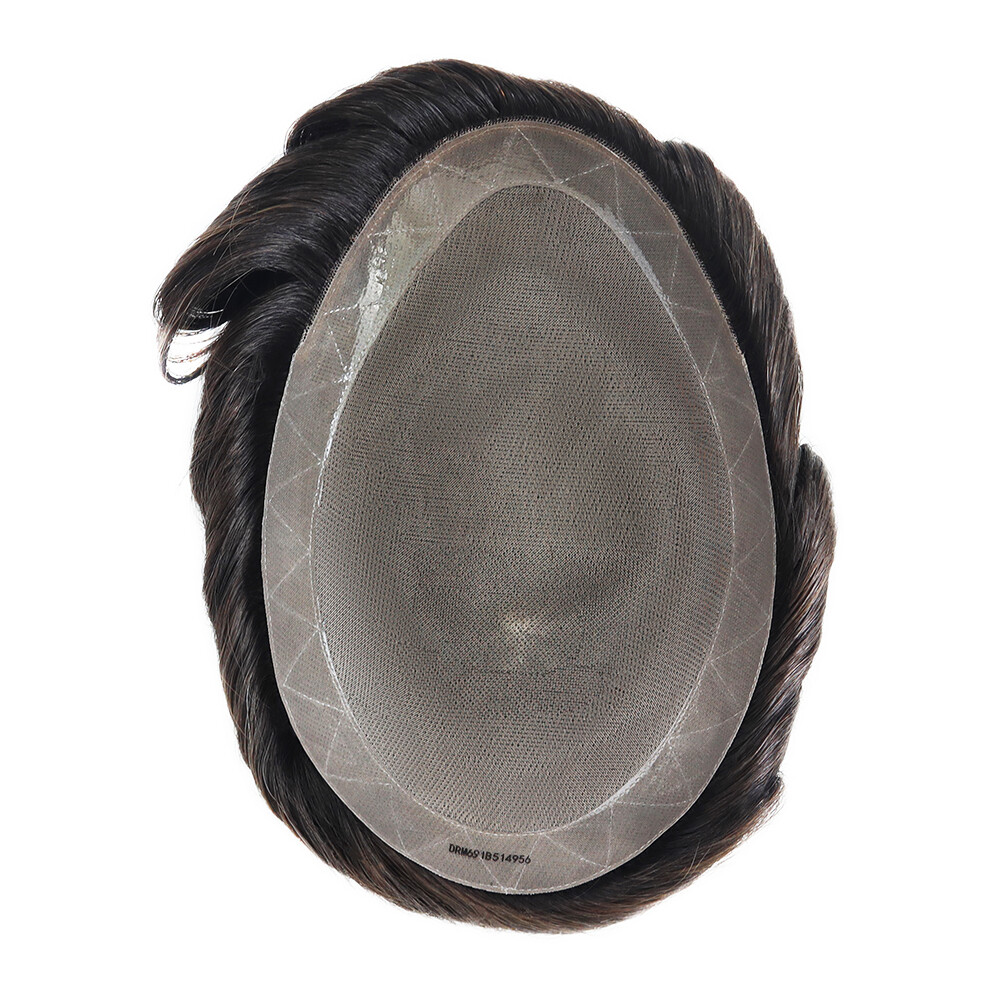Mens Toupee Human Hair Replacement System Fine Mono Hair Pieces Express Delivery