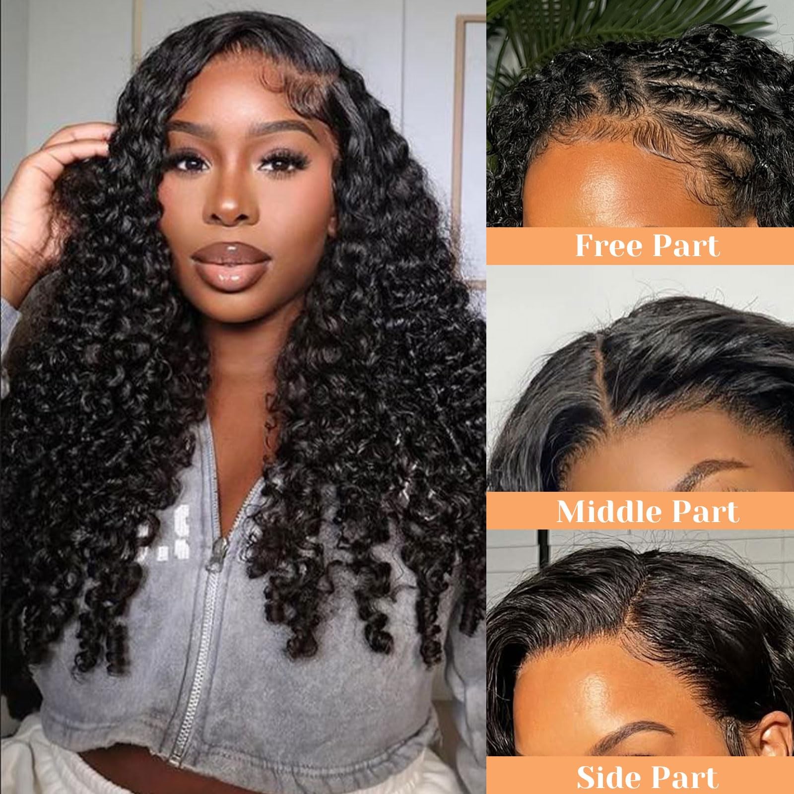 Mootaful Hd Lace Frontal 13X6 Transparent Lace Ear To Ear 20 Inch Burmese Curly