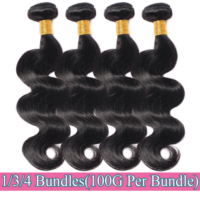 CLearance Brazilian Weaving Weft 4BUNDLES=400G 8A Virgin Human Hair Extensions U