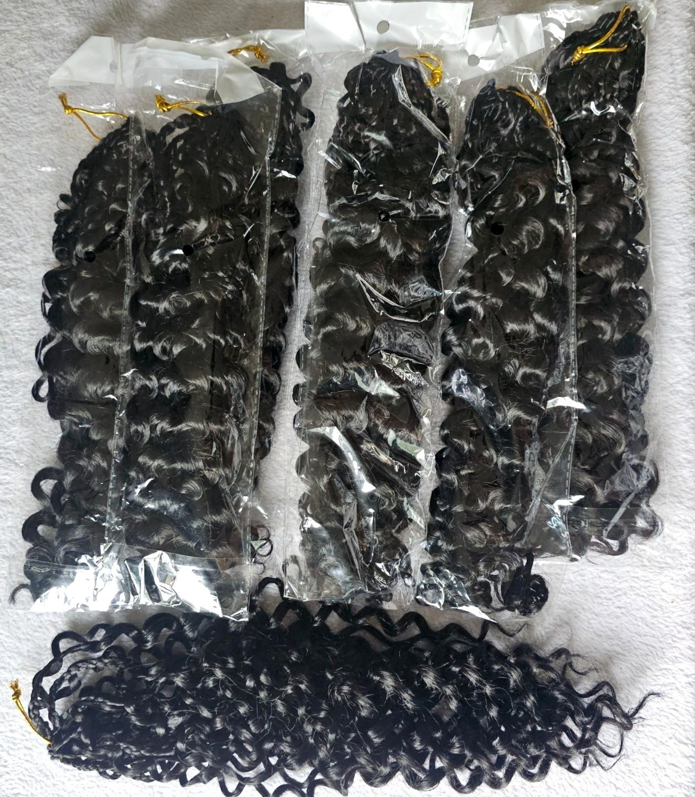 Gogo Girls Pure Protein Fiber Hair Pre Looped 14 Inch Crochet Deep Wave Curly