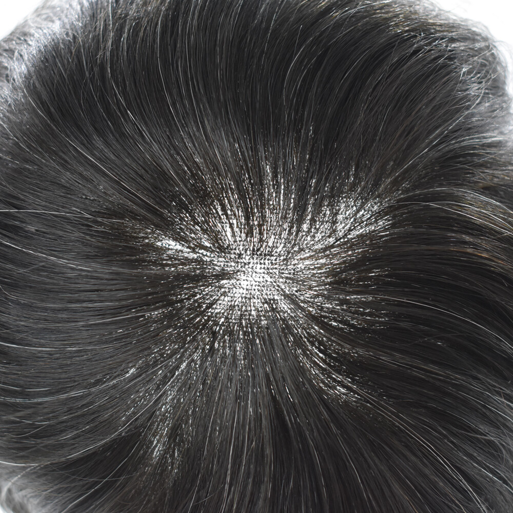 Full French Lace Mens Toupee Hairpiece Bleached Human Hair Replacement System US