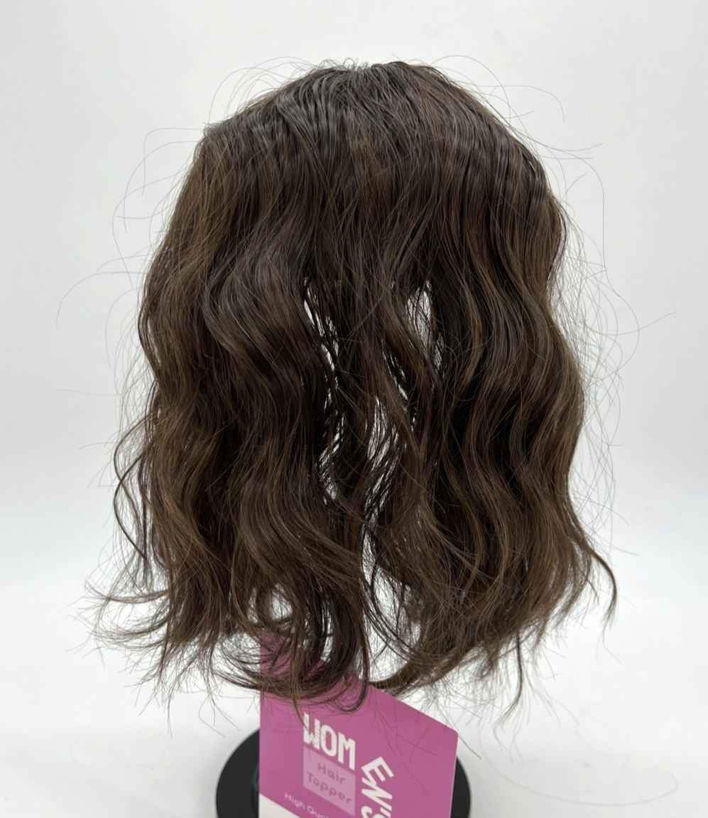 Soft Brown Short Wavy 11in Women Premium Hair Topper