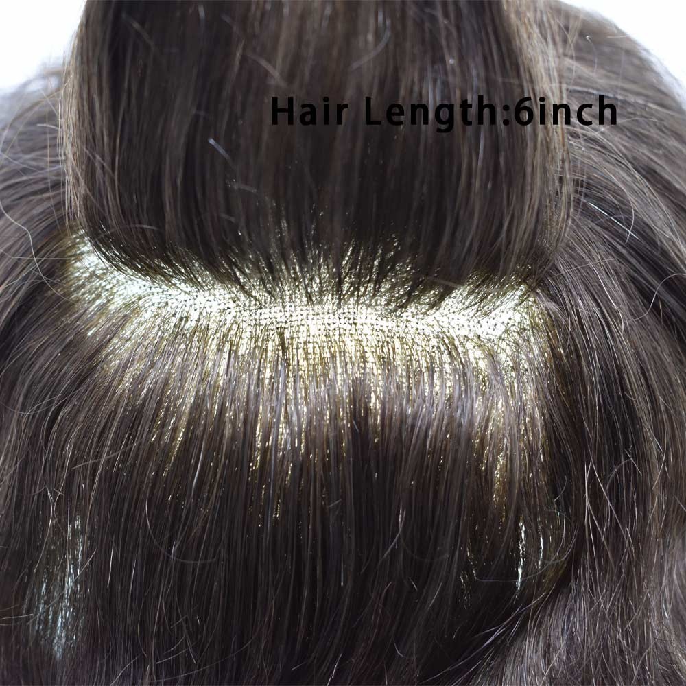 French Lace Front Mens Toupee Hairpiece Human Hair Replacement System Natural US
