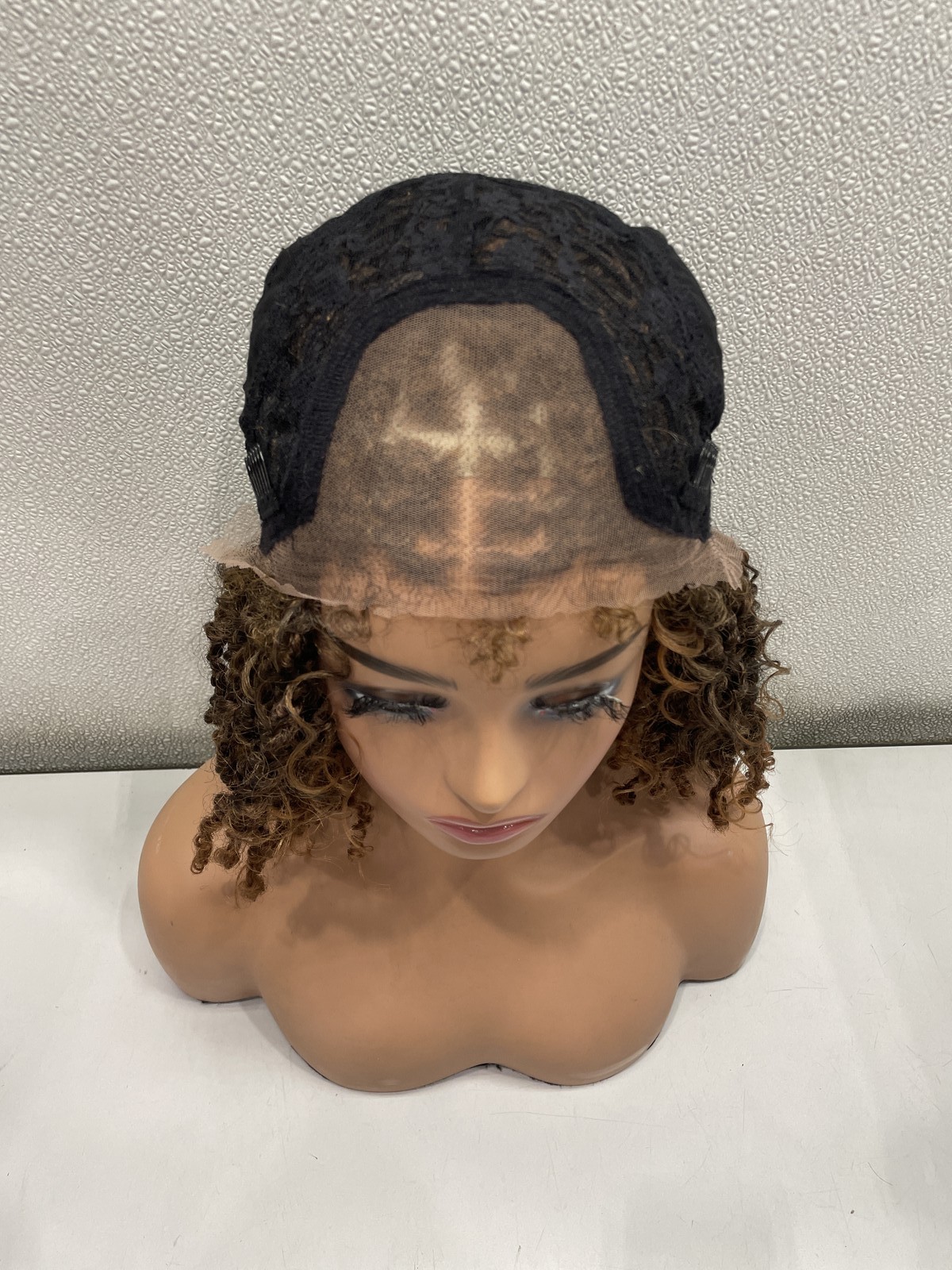 Frodio Veralux Fiber Micro Twist Curly Dreadlock Lace Front Glueless Wig, 12″