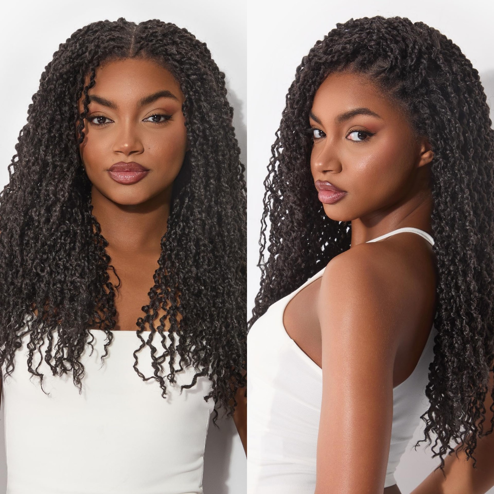 Boho Twist Curly Wig 4C Edges Wig 13X6 HD Lace Frontal Wig 180% Density Micro…