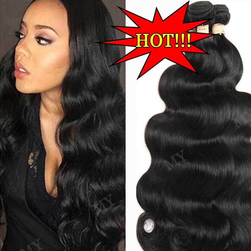 7A Unprocessed 3Bundles 300g Brazilian hair weave 100% Virgin Human Hair US HQ