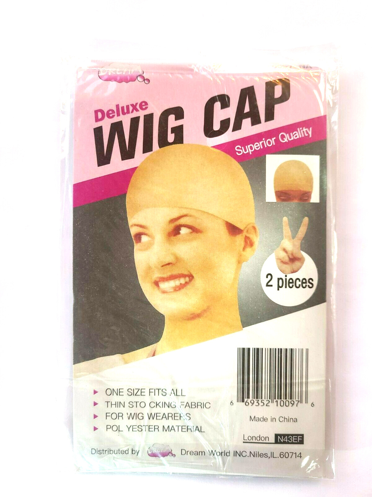 Dream Deluxe Wig Cap Superior Quality 2 Pieces. One Size Fits All.