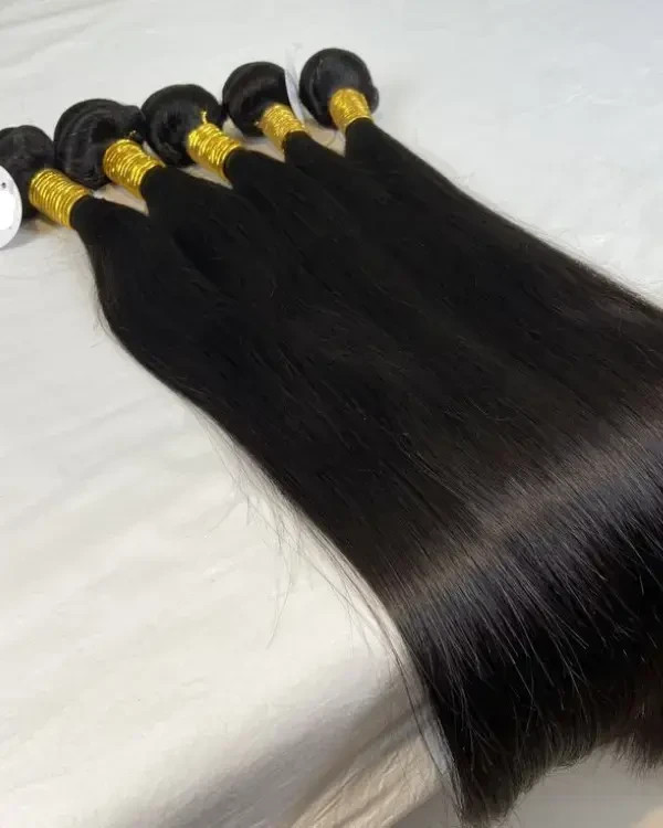 5 Bundles Deal – Straight Raw Indian Temple Human Hair | Bella Hararo