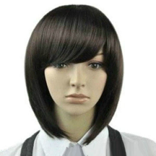 Hot Sell Fashion Black Short Chin Length Bob Women Lady Party Hair Wig Wigs +Cap