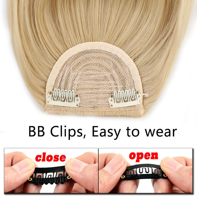 US Thick Neat Fringe Bangs Hairpiece As Clips in 100% as Human Hair Extensions