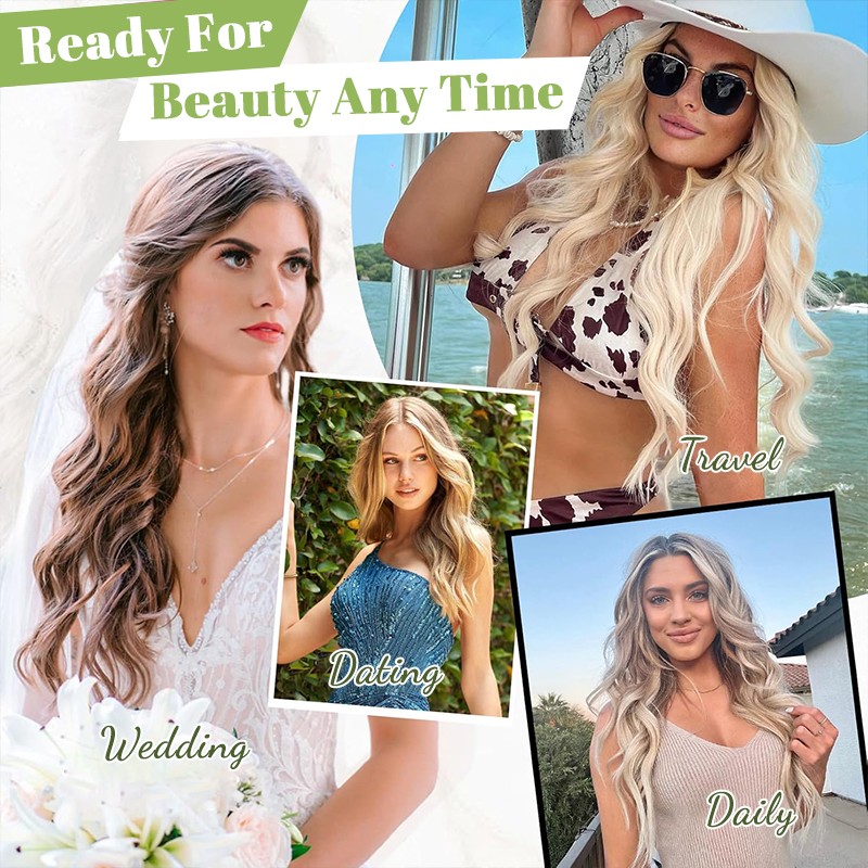 CLEARANCE Clip in on One Piece Real Remy Human Hair Extensions Full Head Thick