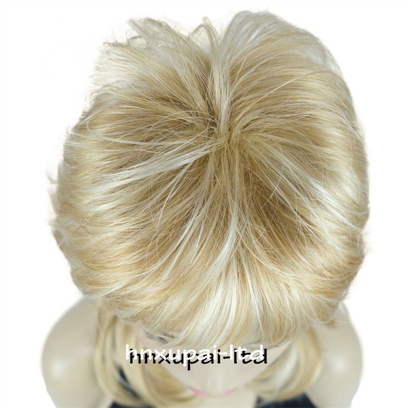 Women’s Long Natural Light Brown Golden Blonde Black Wavy Full Wig 18 Inch
