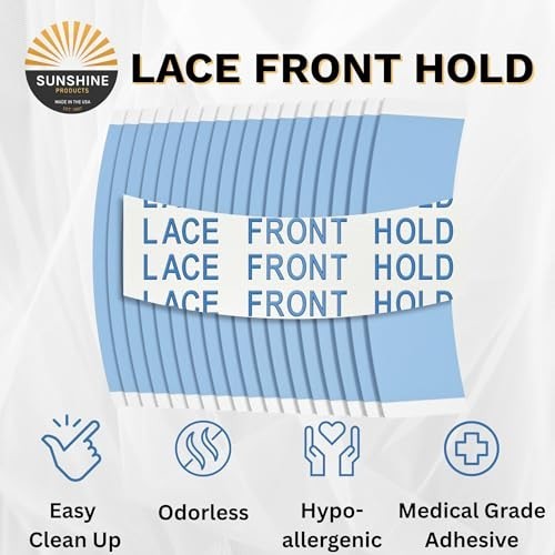 Premium Blue Lace Front Wig Tape – 108 Double-Sided Strips, Strong Waterproof Ho