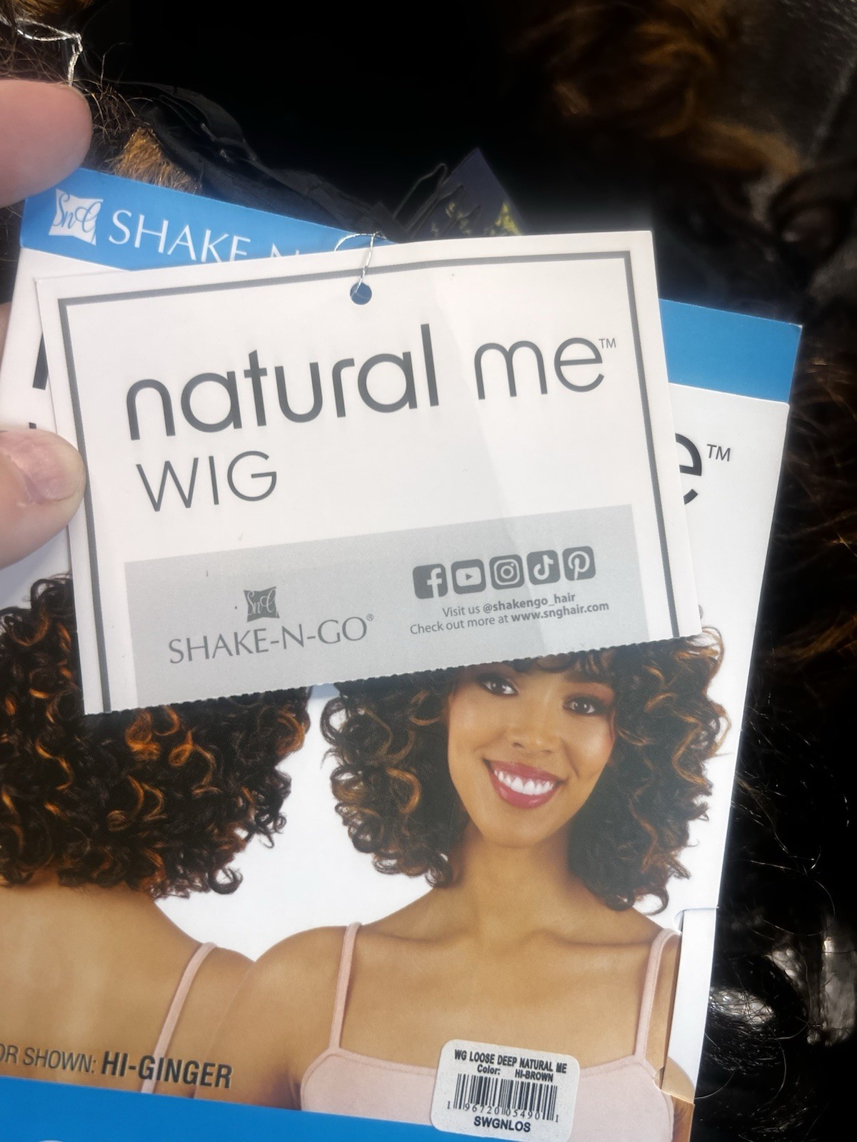 Shake N Go Natural Me Synthetic Hair Full Wig – FLEXI-ROD CURL Color Hi-Brown
