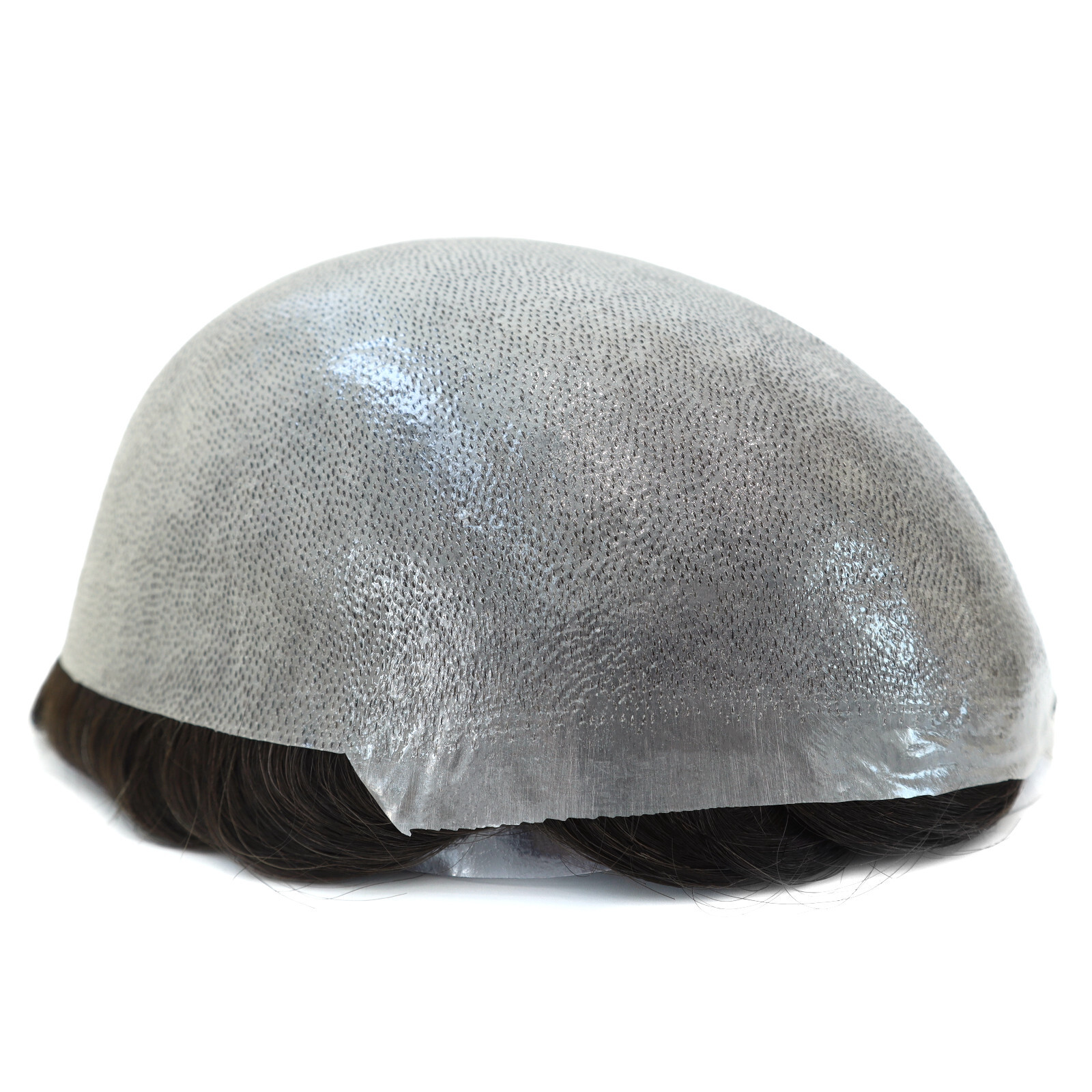 0.08mm Thin Skin Human Hair Replacement System for Men Toupee Wigs Hairpieces