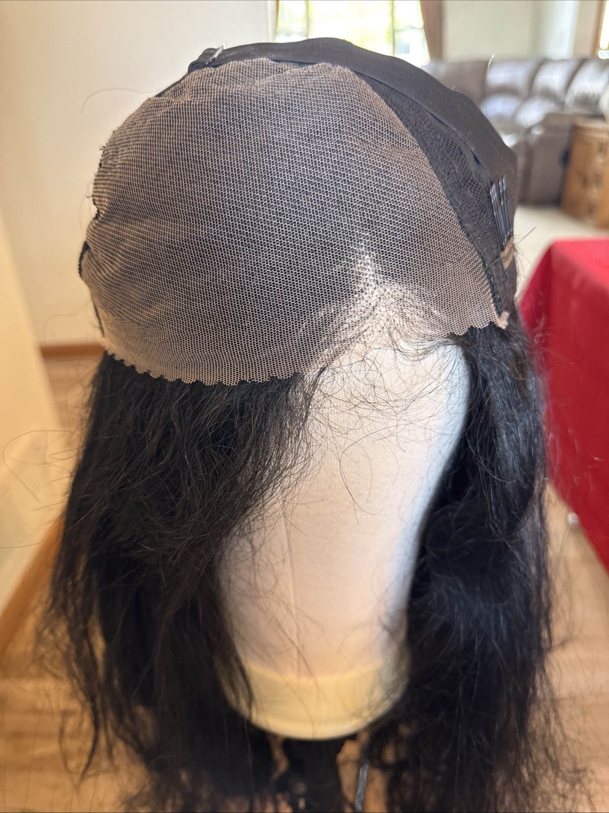 602 Beautiful 28” Human Blend Lace Front Very Soft Black Wavy