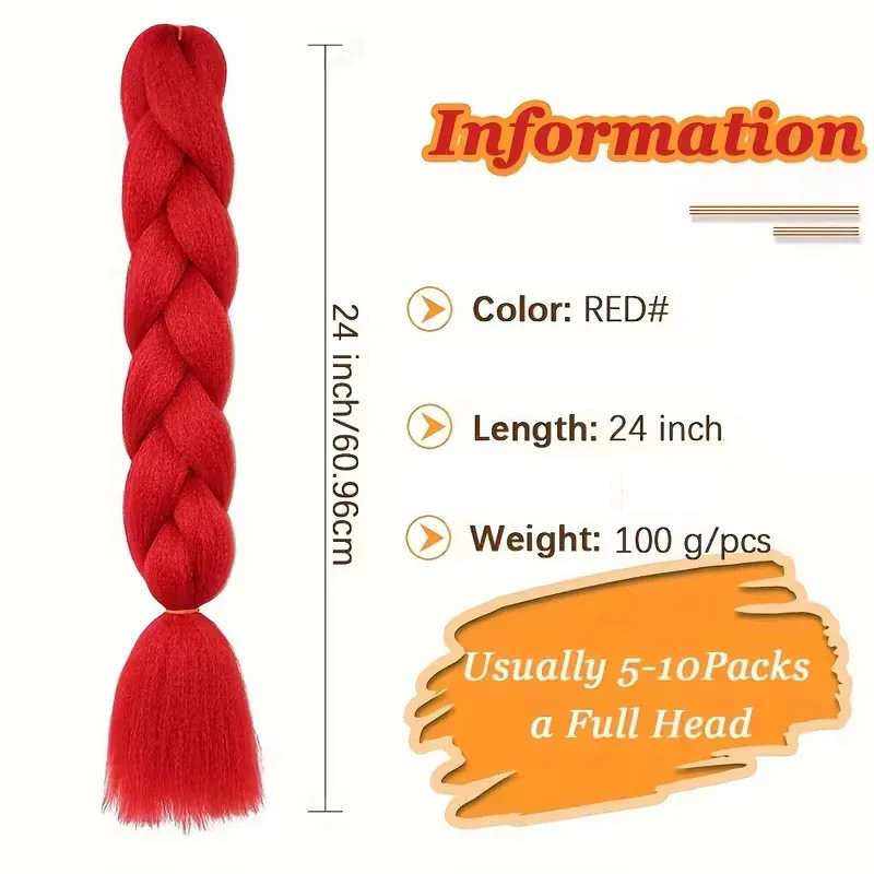 24Inch Synthetic Yaki Straight Braiding Hair Extensions for Women Dreadlocks