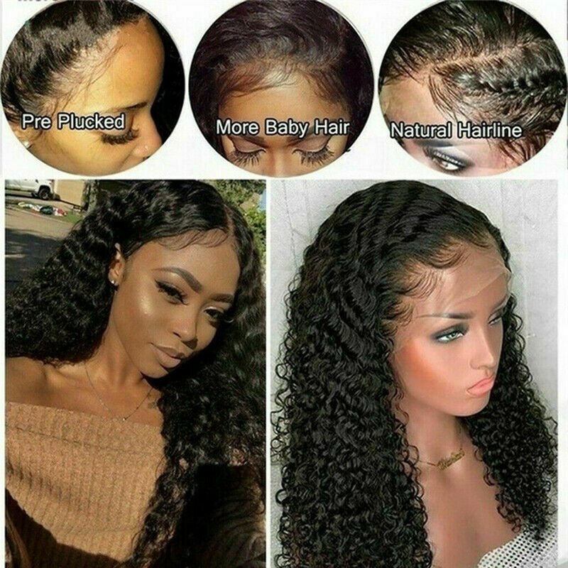 2022 Human Hair Lace Front Wig Womens Brazilian Human Long Curly Wavy Hair Wigs